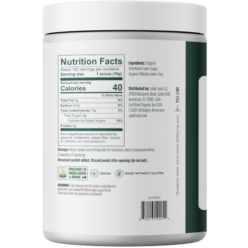 Jade Leaf Matcha Latte Mix Original Sweetened 35.3oz - Cafe-Style Green Tea Powder