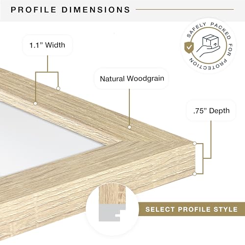 MCS Studio Gallery Poster Frame 20x30 Natural Woodgrain 1-Pack