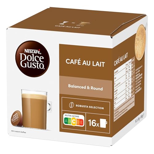 Nescafé Dolce Gusto Café au Lait Coffee Capsules - Pack of 6, 16 Count