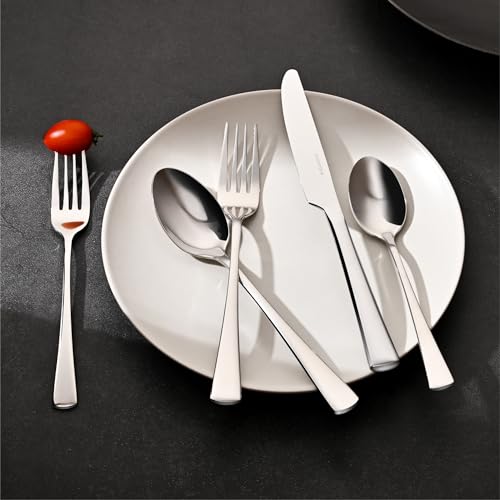 Silverware Set for 8 - 40-Piece Forged Stainless Steel Flatware with Mirror Finish - Dishwasher Safe
