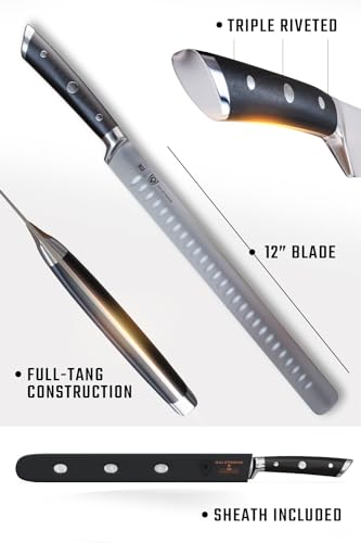 Dalstrong 12-Inch Granton Edge Carving Knife - German Steel, Full Tang