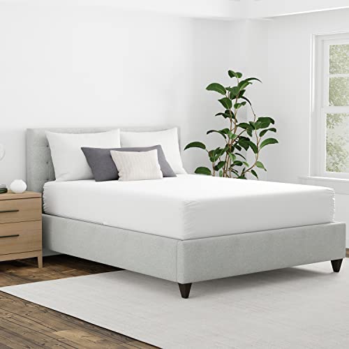 AllerEase Queen Size Allergy Mattress Protector Waterproof White