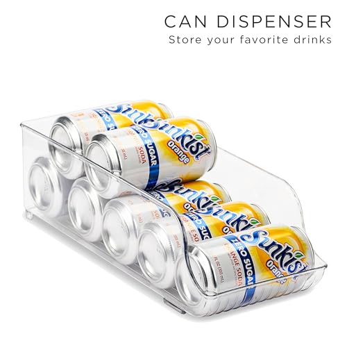 Sorbus 8 Pack Fridge & Pantry Organizer Bins Set - Clear, Stackable Storage