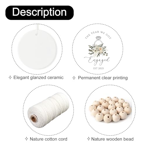 Our First Christmas Engagement Ornament for Newly Engaged Couples 2025 Unique 1st Xmas Engaged Gift