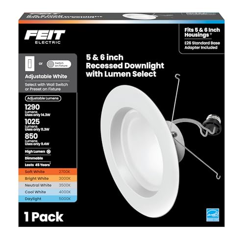 Feit Electric 5/6in LED Recessed Downlight Retrofit Kit, Lumen