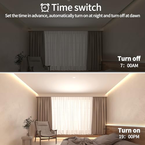 Warm White COB LED Strip Lights 100ft Dimmable Rope Lights with Remote & App Control
