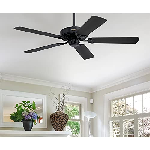Black 52-Inch Ceiling Fan with Matte Finish - Contractor's Choice