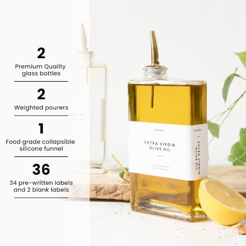 Molimoli Olive Oil Dispenser Bottle for Kitchen, Automatic Pourer,
