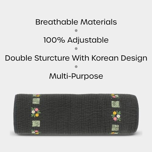 12-Inch Korean Buckwheat Cervical Neck Roll Pillow for Targeted Support