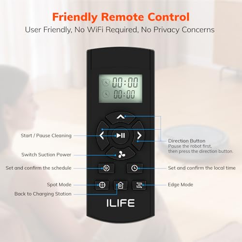 ILIFE V5s Max Robot Vacuum Gray 4000Pa Strong Suction Gyro Navigation