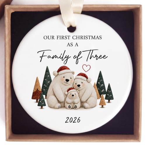 Sengift Baby's First Christmas Ornament 2026 Family of 3 Sen-onm-fami-03