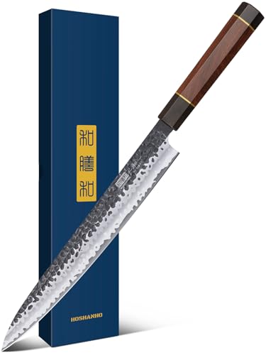 10 Inch Sushi Knife - Ultra Sharp Yanagiba Sashimi Knife with Rosewood Handle