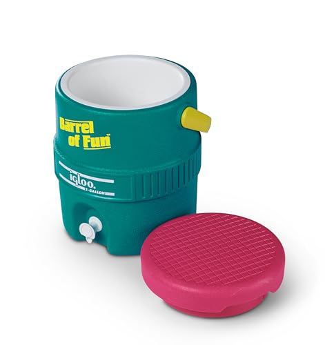 Igloo Retro Barrel of Fun 2-Gallon Jade Water Jug with Spigot & Lid - 256oz