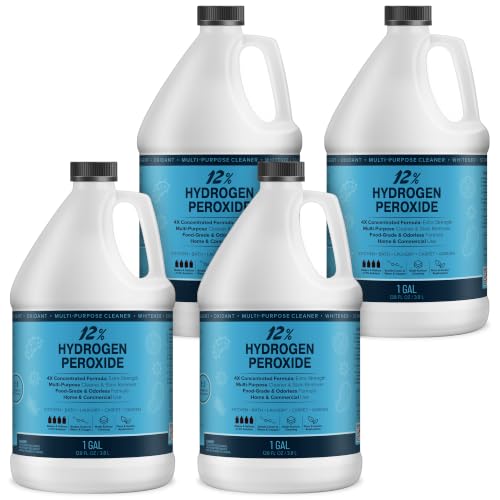 Hydrogen Peroxide Solution 4 Gallons - Food Grade Multi-Surface Cleaner & Disinfectant