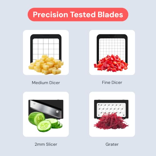White Fullstar Pro XL Vegetable Chopper & Mandoline Slicer 4-in-1 Kitchen Tool