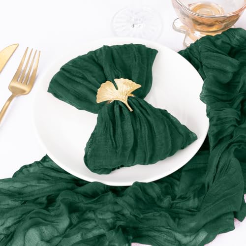 Emerald Green 21" x 21" Cheese Cloth Napkins (Set of 100) by DeZerlor – Party Decorative Napkins