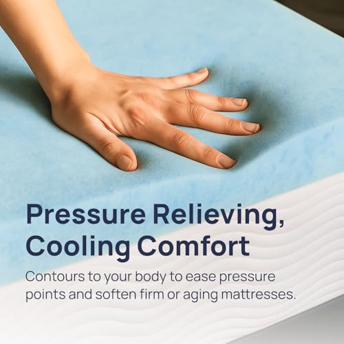 Sure2Sleep 2-Inch Gel Swirl Memory Foam Mattress Topper Queen - Pressure Relief & Cooling