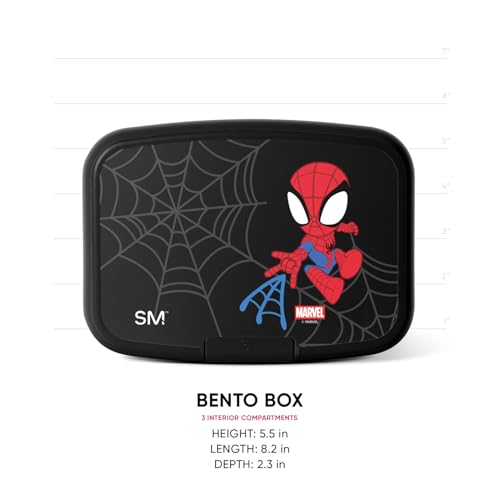 Marvel Spidey Kids Bento Lunch Box - 3 Compartments, Simple Modern