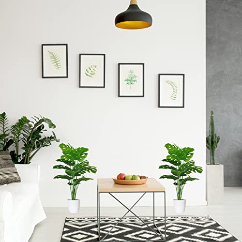 Artificial Monstera Plant Set - 28 Inch Fake Tropical Greenery for Home & Office - Variation of THIS Listing