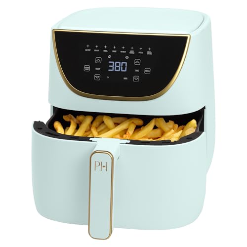 6-Quart Aqua Air Fryer with Touchscreen, 8-in-1 Cooking, Nonstick Basket
