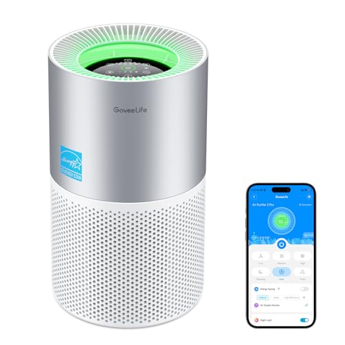GoveeLife Air Purifier with PM2.5 Sensor for Bedroom - Covers 1162ft², Quiet Sleep Mode