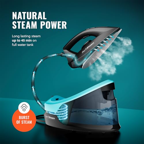 PurSteam Steam Station Max - 1500W Steam Iron with 50.7oz Water Tank, Fast Heat Up