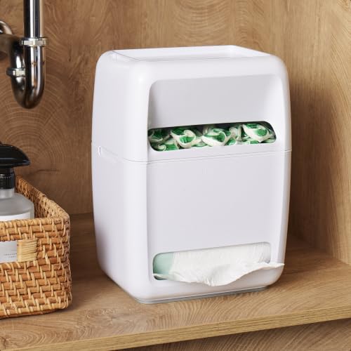 YouCopia SinkSuite Bag & Pod Dispenser - Standing Garbage & Dishwasher Pod Organizer - Variation of Bag & Pod Dispenser