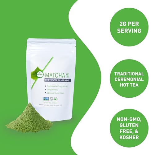 Japanese Matcha Green Tea Powder Ceremonial Grade 3.5oz - Vegan, Gluten-Free
