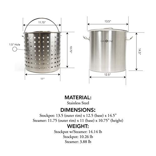 32 Quart Stainless Steel Turkey Fryer Pot with Basket - Deep Fry, Steam & Boiling