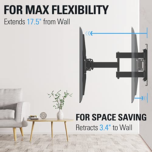 Mounting Dream Full Motion TV Wall Mount for 32-70 Inch Flat Screen TVs - Tilt, Swivel & Extend
