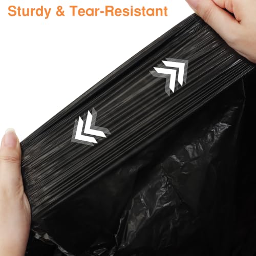 Heavy Duty Trash Bags 55-60 Gal - 100 Count, 1 Mil Thick Black Garbage Bags - ShieldTite Variation