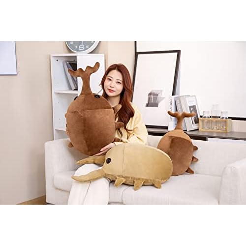 Beetle Plush Toy Plush Pillow Doll Insect Beetle Plush Toy Pillow Stuffed Toy Plush Pillow Children Children Girls Boys Baby (50CM, Maroon)
