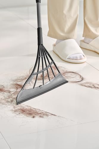 Broombi All-Surface Silicone Broom & Squeegee for Indoor Cleaning - Black