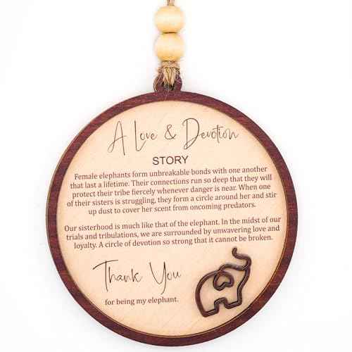 Friend Gift for Women - Friendship Gifts for Women - Elephant Gift for Girls - Friend Ornaments - Christmas Ornament 2025 - White Elephant Gifts - Xmas Tree Funny Decoration, Exchange