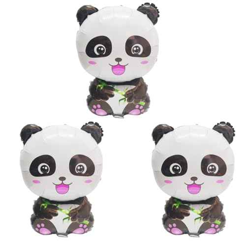 Morndew 2 PCS Bamboo Eating Panda Foil Balloons for Kids Themed Party Festival Party Birthday Party Baby Shower Wedding Party Decorations