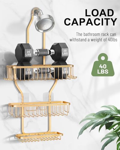 Shower Caddy Hanging - Never Rust Organizer Aluminum Over the