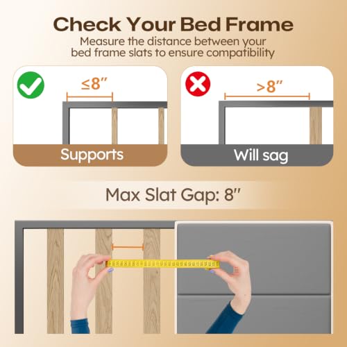 King Size Bunkie Board 76x80'' - Breathable Support, Noise-Free, Moisture Resistant Oxford Fabric, Low Profile Bed Foundation - King Variation