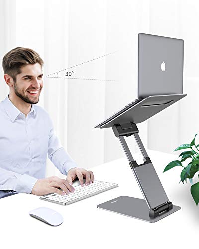 Nulaxy Gray Pull-Out Height Adjustable Laptop Stand - Supports 22lb