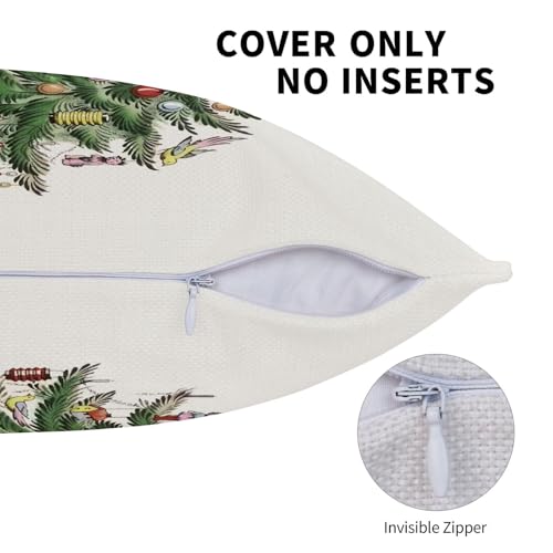 AELUTYSH Pine Tree 24x24 Inch Christmas Pillow Covers Set of 2 | Holiday Decor
