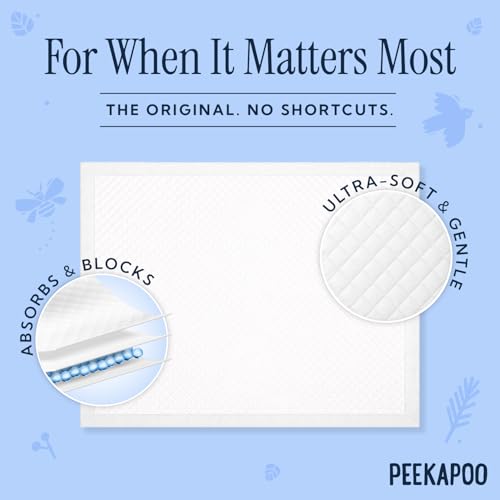 Disposable Baby Changing Pad Liners - 100 Pack, Ultra Soft & Leakproof