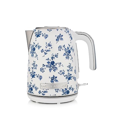 Laura Ashley 1.7L Electric Kettle China Rose – Fast Boil, Lime Scale Filter & Safety Features