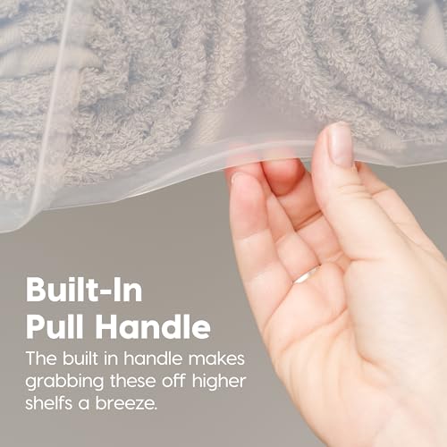 Clear Plastic Storage Bins with Lids - 54 Quart 6 Pack - Space-Saving Organization