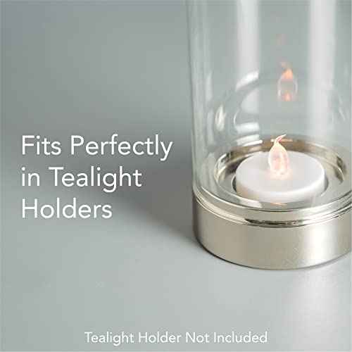 Flameless Flickering LED Tea Lights Candles Pack of 12, Warm Yellow Votive Battery-Operated Candles for Wedding Anniversary Halloween Christmas