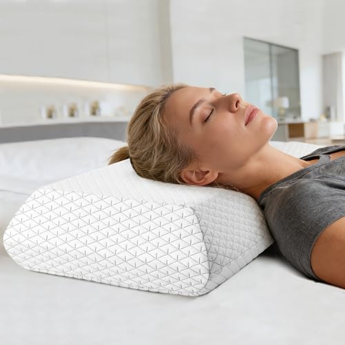 Medium Firm Memory Foam Bed Pillow for Support & Comfort