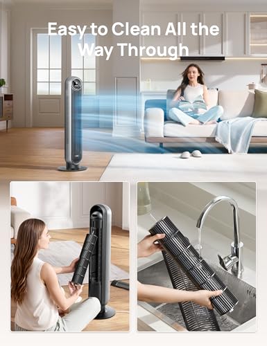 DREO 36-inch Bladeless Tower Fan with 4 Speeds & 4 Modes - Quiet Oscillating Fan