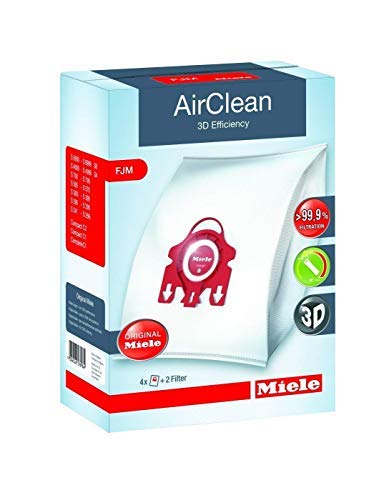 Miele FJM Vacuum Cleaner Dust Bags 8-Pack + 2 Motor & 2 Air Filters - 2-Pack Bundle