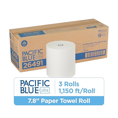 Georgia-Pacific Pacific Blue Ultra 8-Inch High-Capacity Recycled Paper Towel Rolls, 3 Rolls