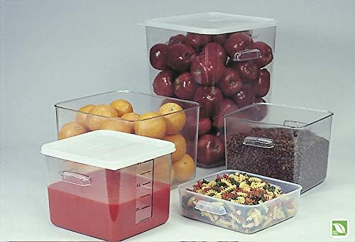 Rubbermaid Commercial Products Large Square Food Storage Container Lid - Fits 2/4/6/8 Qt, White