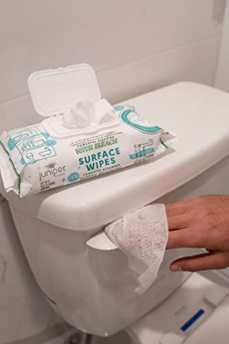 Juniper CLEAN 72 Pack Surface Cleaning Wipes with Bleach - All-Purpose Bathroom & Kitchen Cleaner, 1728 Count, Fresh Scent