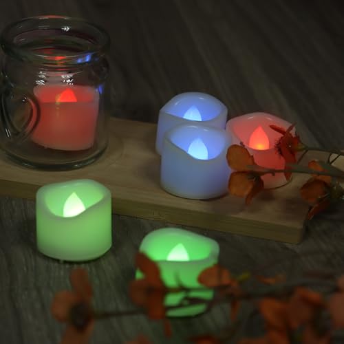 Battery Operated Flameless Multicolor LED Tea Lights Votive Candles